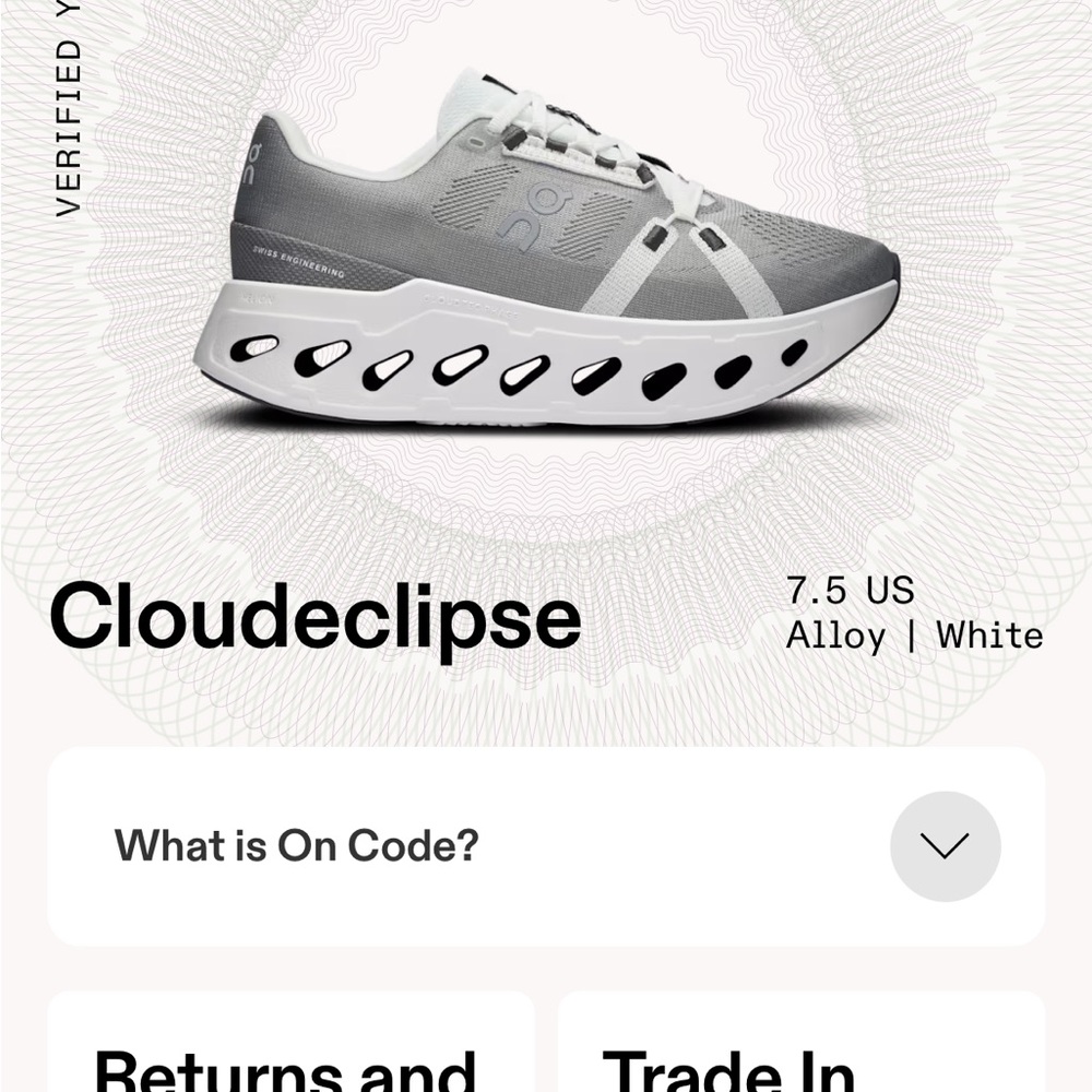 Eclipse Cloudeclipse Athletic Shoes - Alloy And W… - image 1